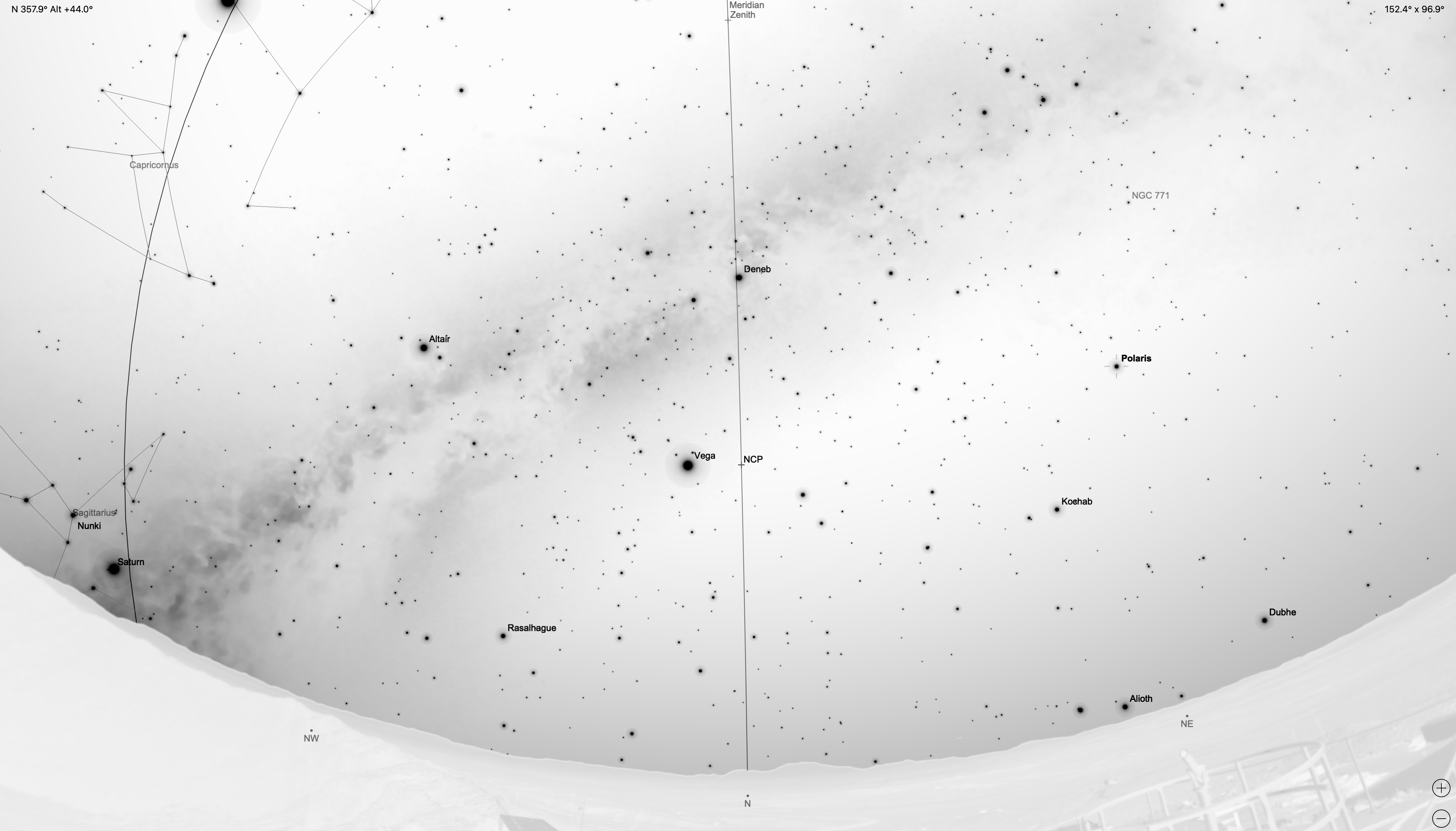 Image of north celestial pole region in the year 3000AD.